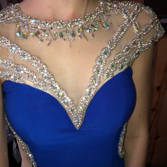 ROYAL BLUE PROM/ FORMAL DRESS - Picture 2 of 7